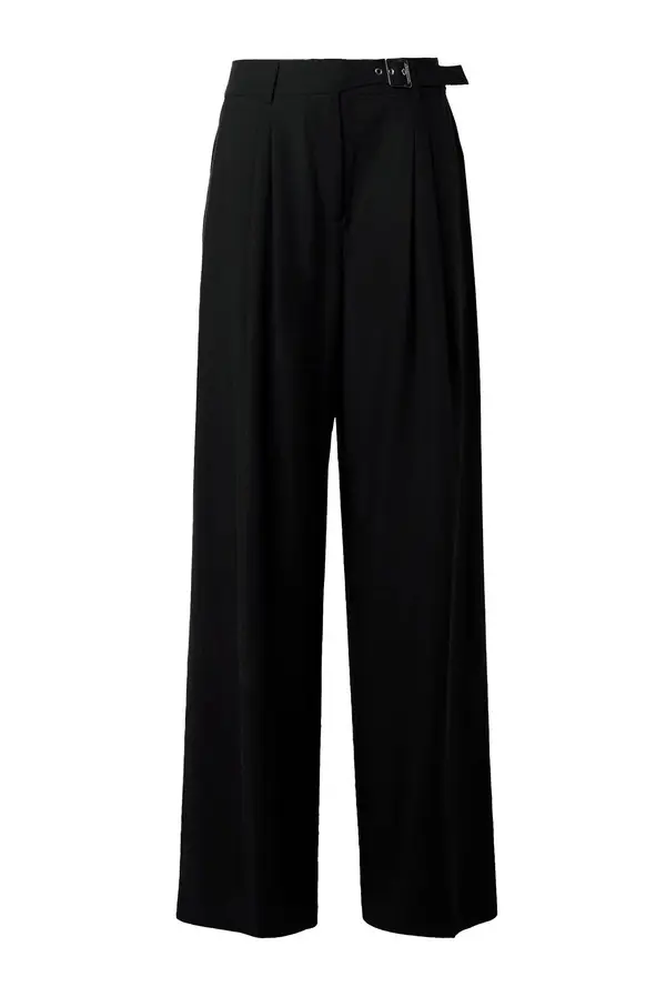 Wide Leg Trousers with Belt