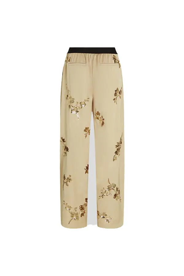 Flared Fluid Sequins Trousers