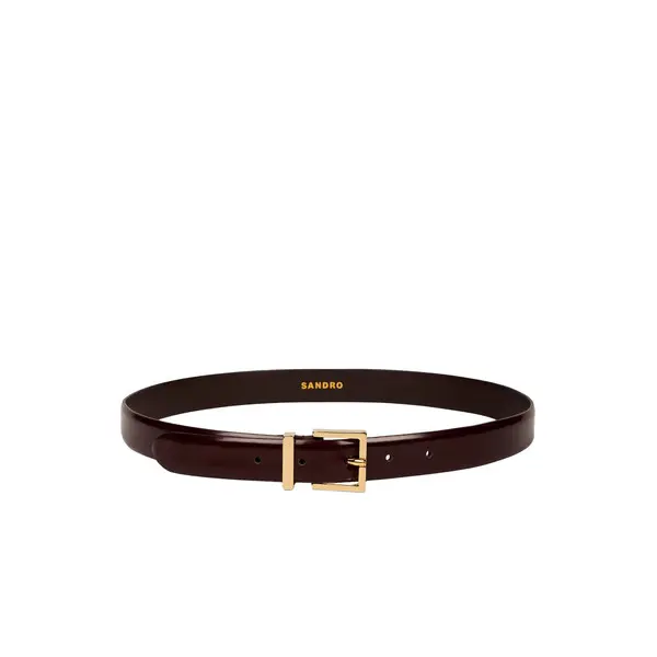 Smooth Leather Belt Metal Buckle