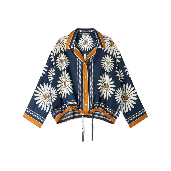 Floral Print Silk Shirt