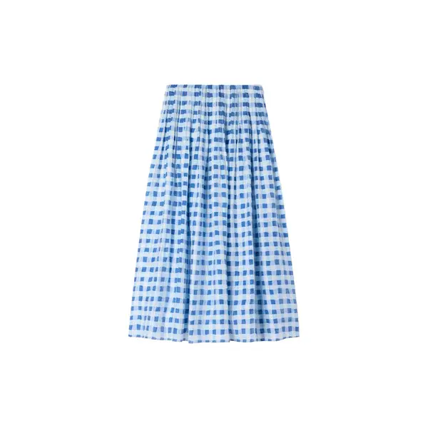 Poppy Long Gingham Linen