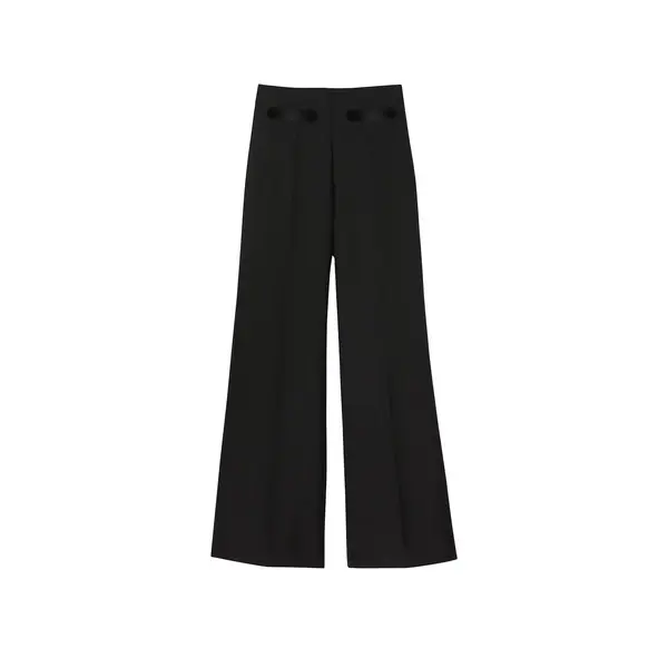 Straight Cut Wide Leg Large Trousers