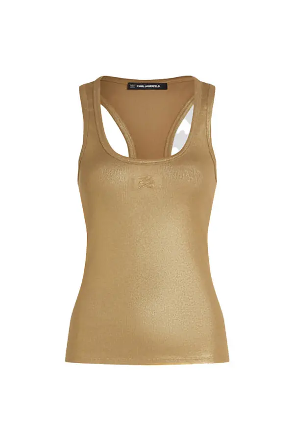 Coated Ribbed Tank Top