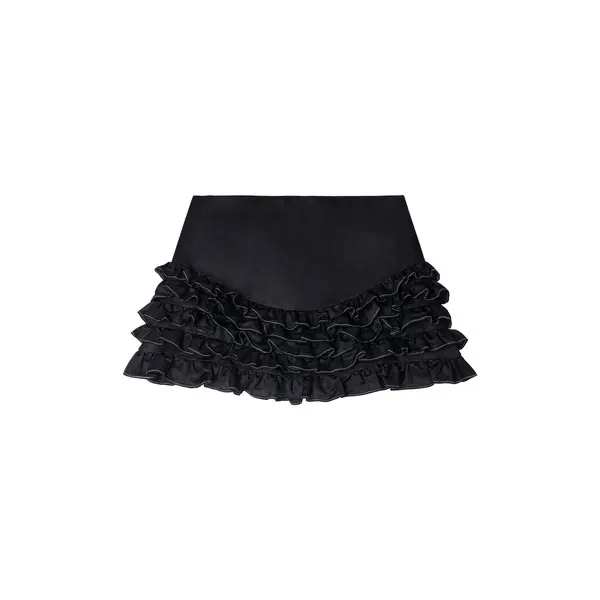 Ruffled Skort With Topstitching