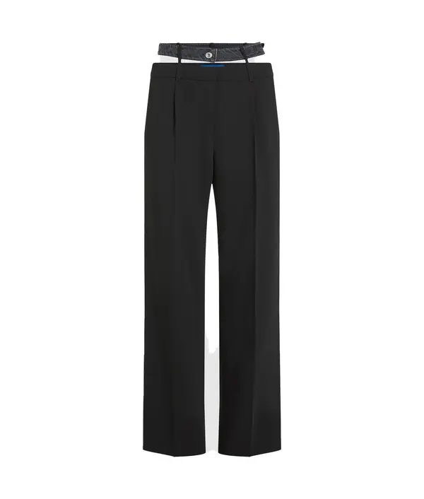 Double Waistband Relaxed Fit Trousers