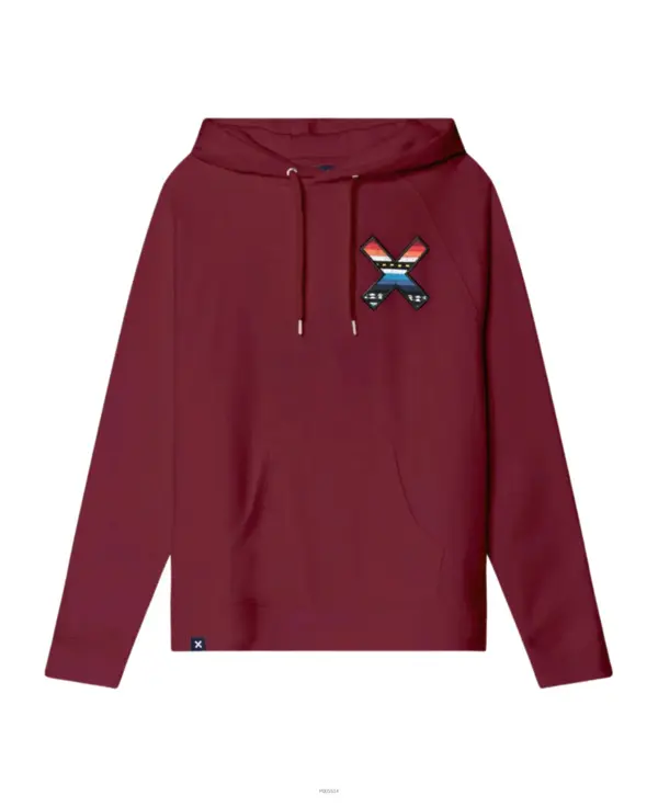 Classic X Embroidered Hoodie - Bordeaux