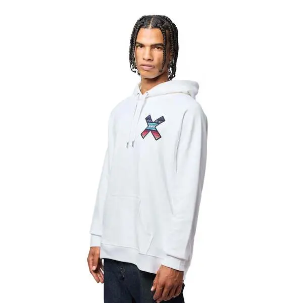 Classic X Embroidered Hoodie - White