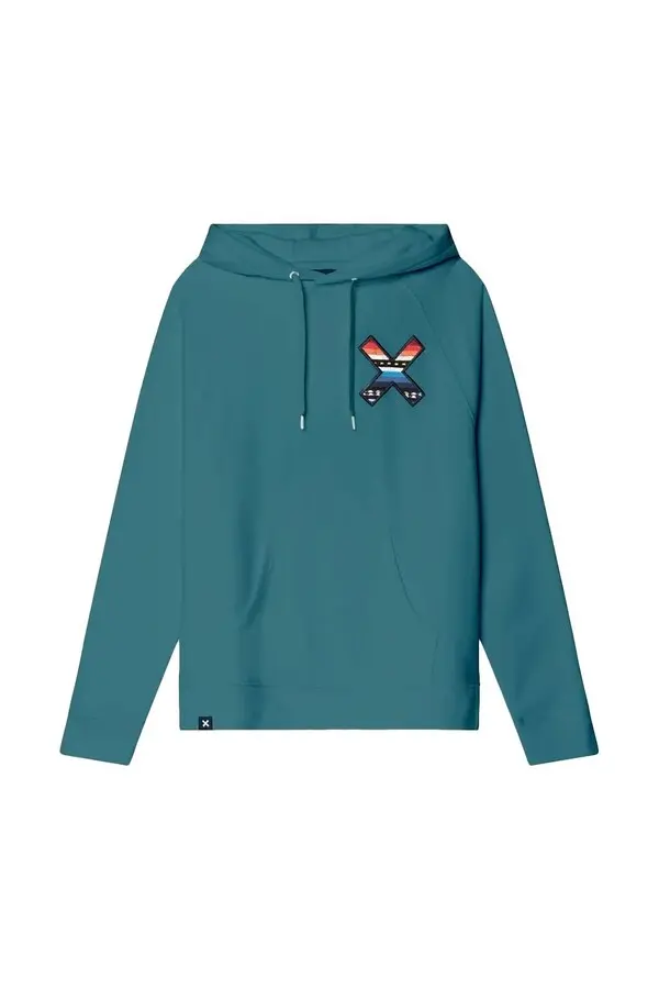 Classic X Embroidered Hoodie - Green