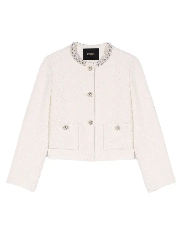 Pearl-trimmed Tweed Jacket Image