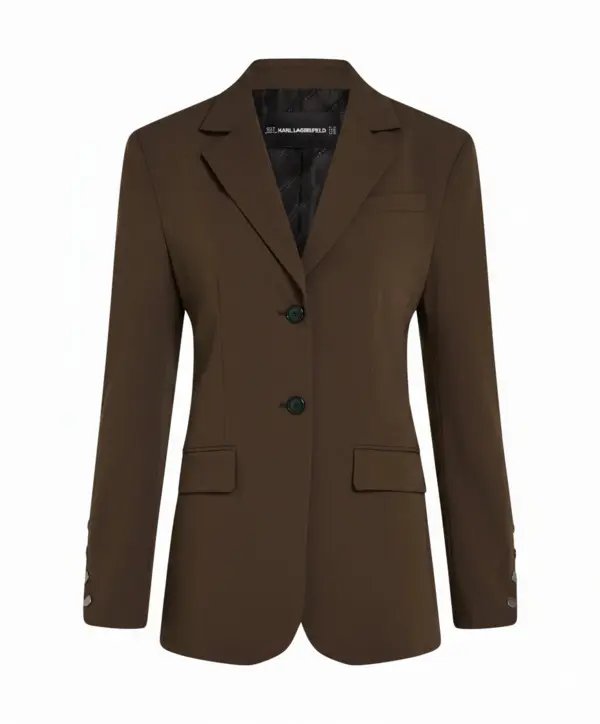 Snap Detail Double-breatsed Blazer