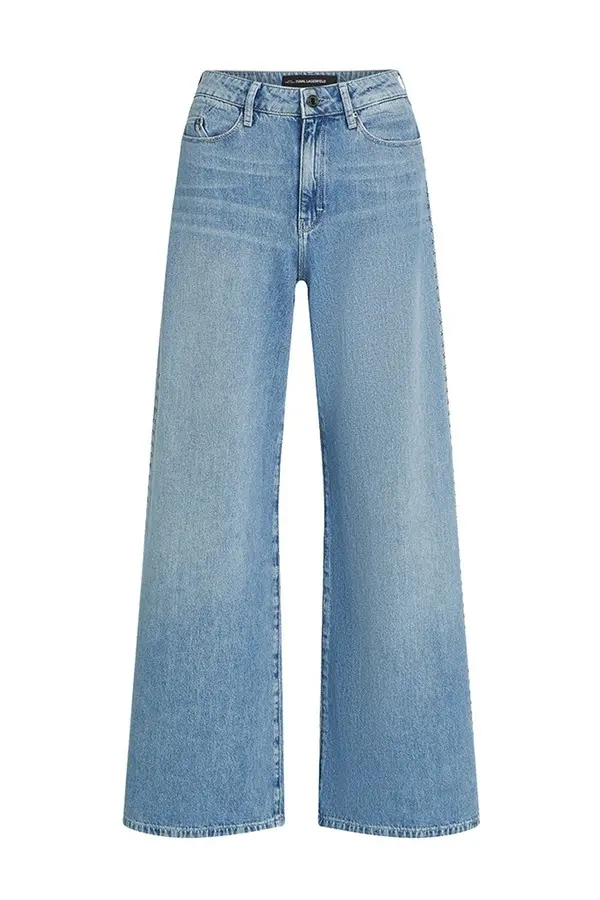 Studded Signature Wide Leg Jeans