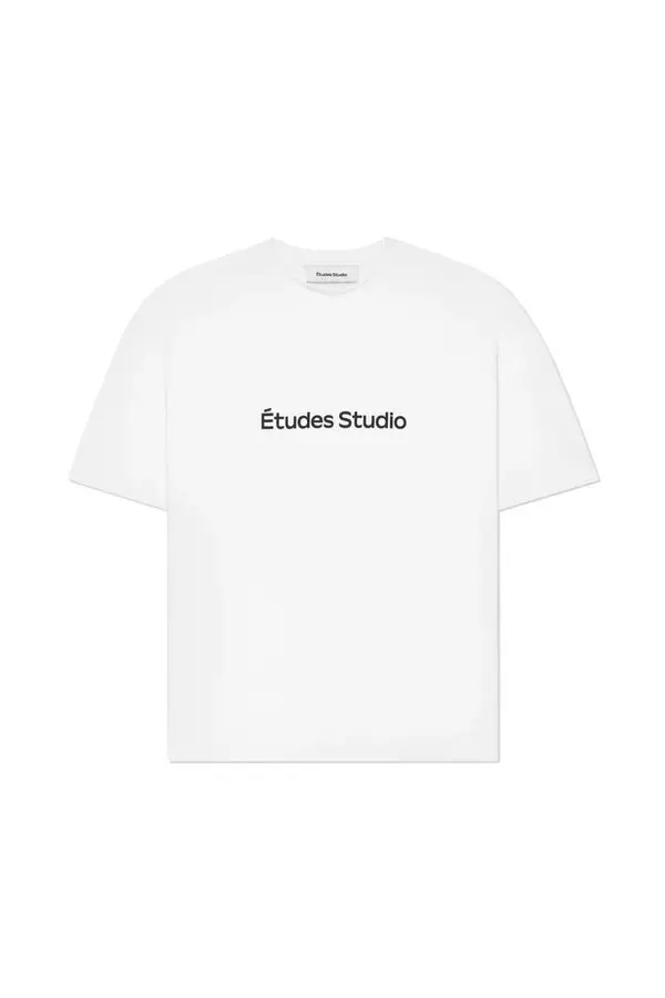 Relaxed Fit Front "Etudes Studio" Logo T-shirt - White