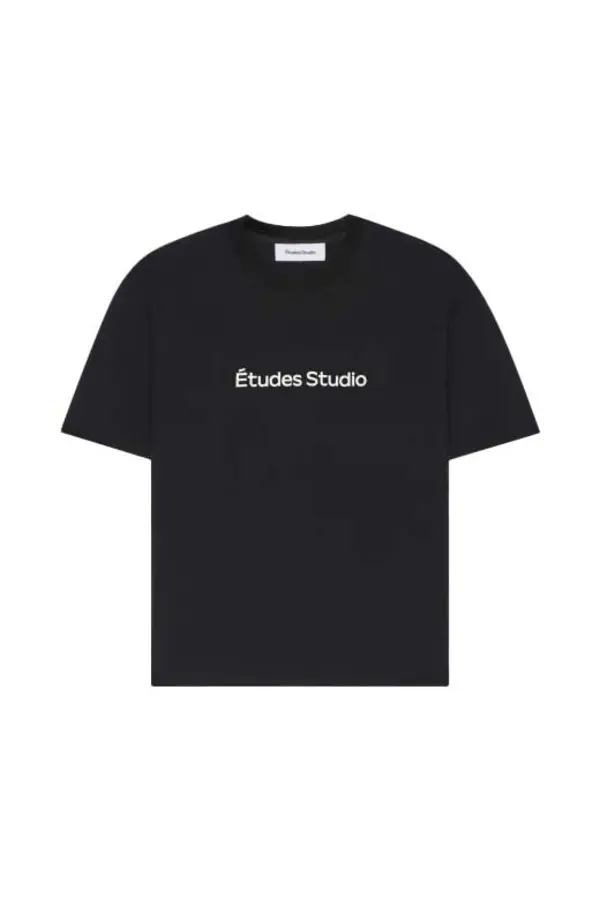 Relaxed Fit Front "Etudes Studio" Logo T-shirt - Black