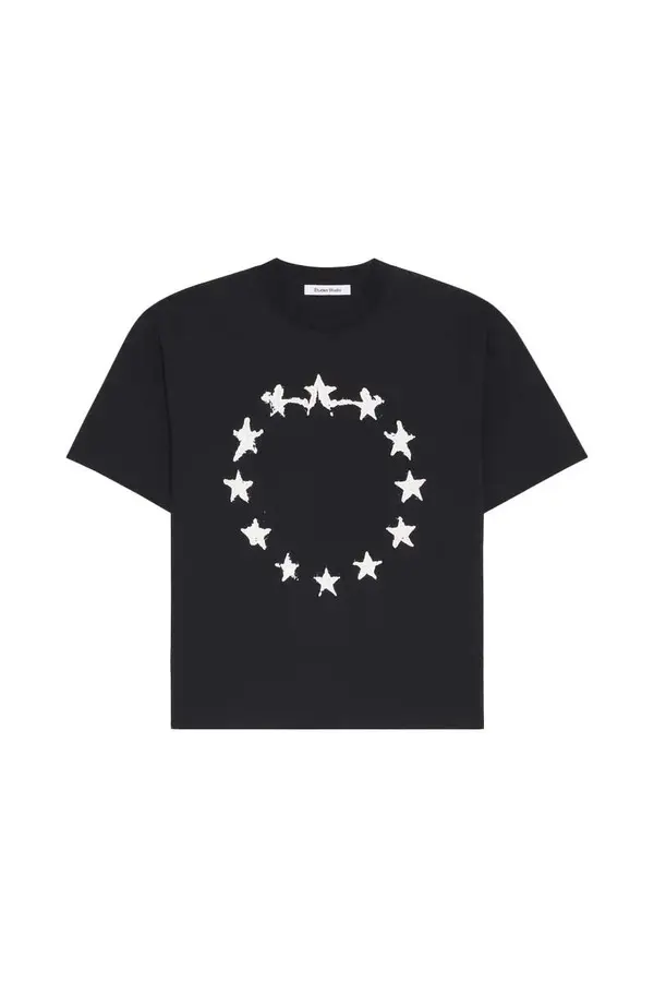 Circular Star Graphic Relaxed Fit T-shirt - Black