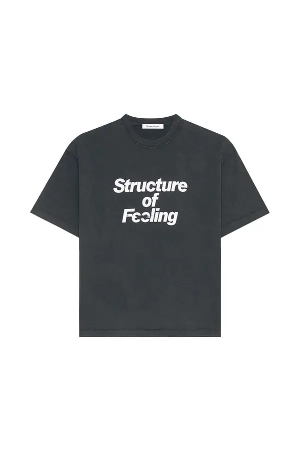 Relaxed Fit "Structure" Short Sleeve T-shirt - Black