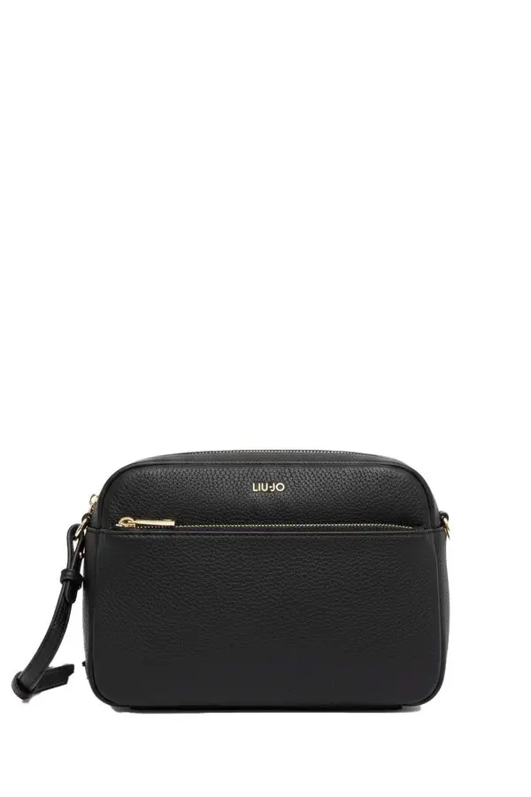 Monogram Print Crossbody Bag with Adjustable Strap