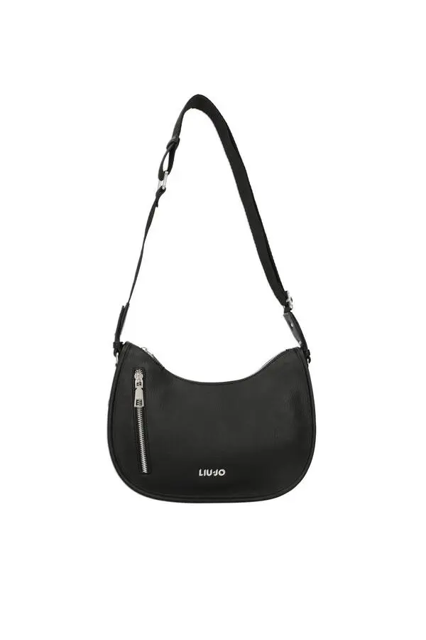 Curved Hobo Bag with Stud Details