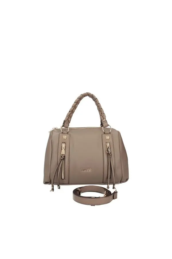 Tote Bag with Braided Top Handle and Detachable Strap