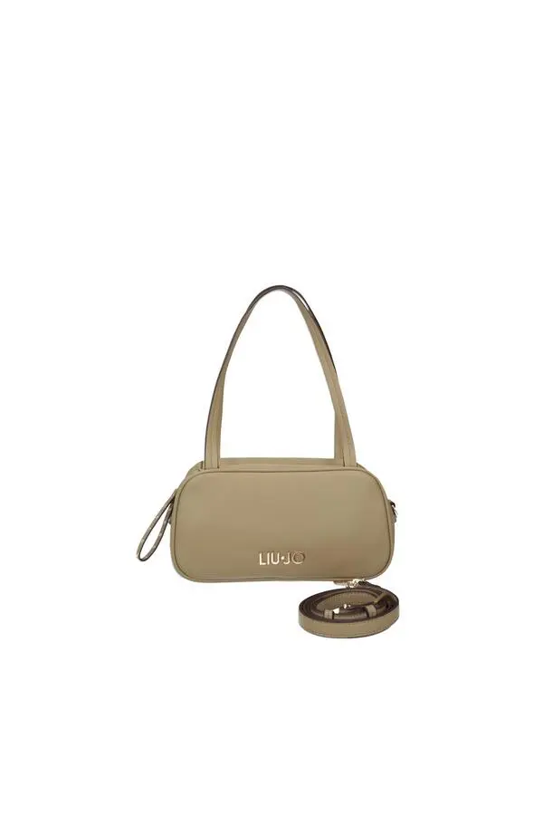 Leather Shoulder Bag with Detachable Crossbody Strap