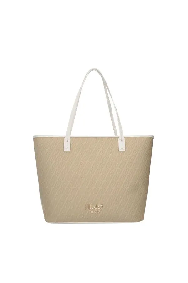 Monogram Jacquard Tote Bag with Contrast Handles Image