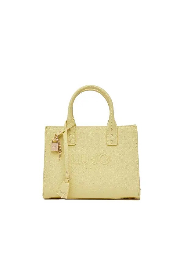 Saffiano Leather Handbag with Deluxe Logo Charms