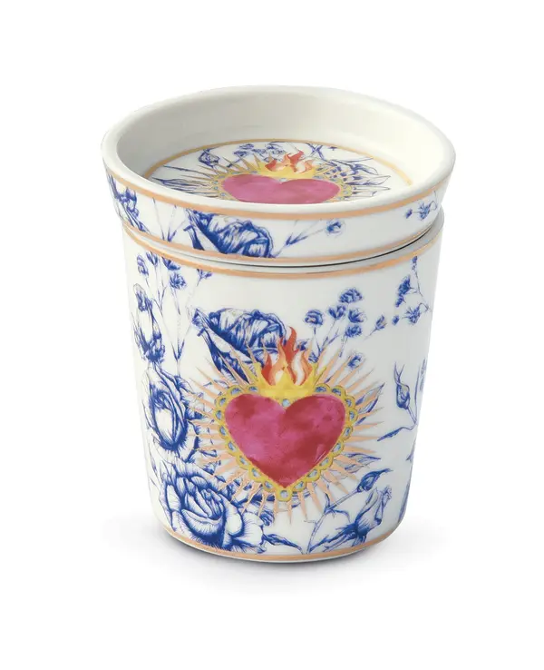 Set of 2 - Porcelain Cups with Lid 90 ml