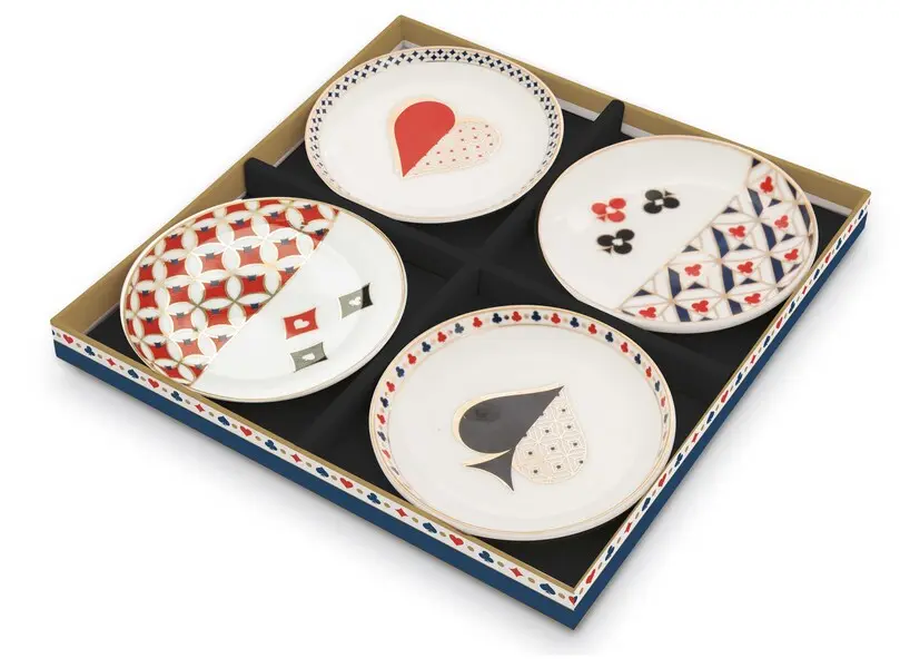 Set of 4 - Porcelain Pocket Emptier  Ø 10 cm 