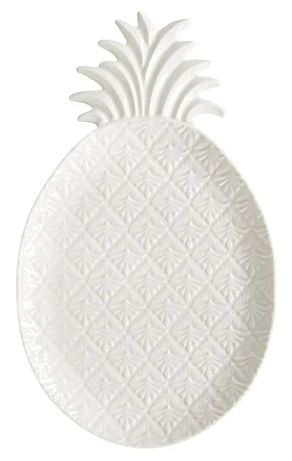 Pineapple Shaped Porcelain Serving Platter 36x21,5