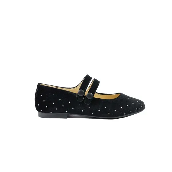 Studded Velvet Mary Jane
