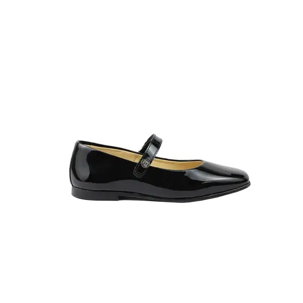 Patent Leather Square-Toe Ballerinas