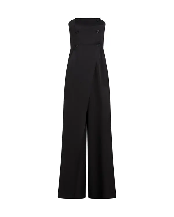 Tailored Jumpsuit with Wide Leg Pants