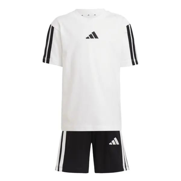 Essential T-shirt & Short Set - White  Black