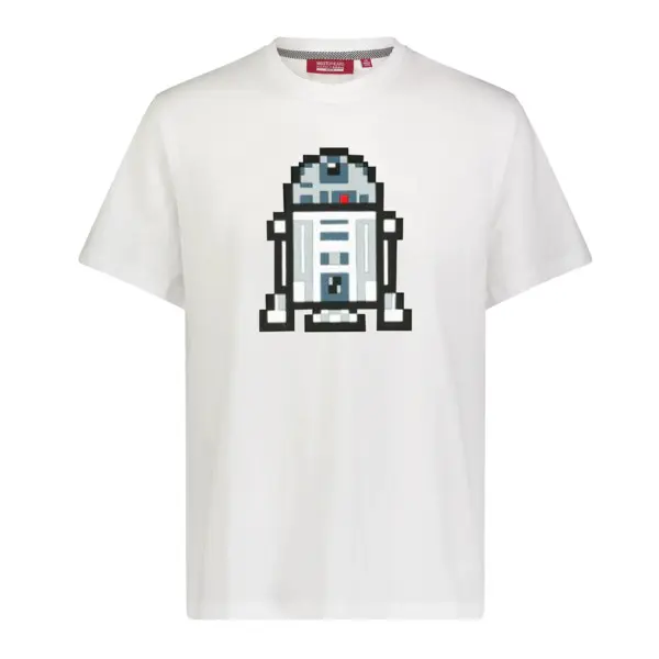 Robot Print Short Sleeve Cotton T-shirt