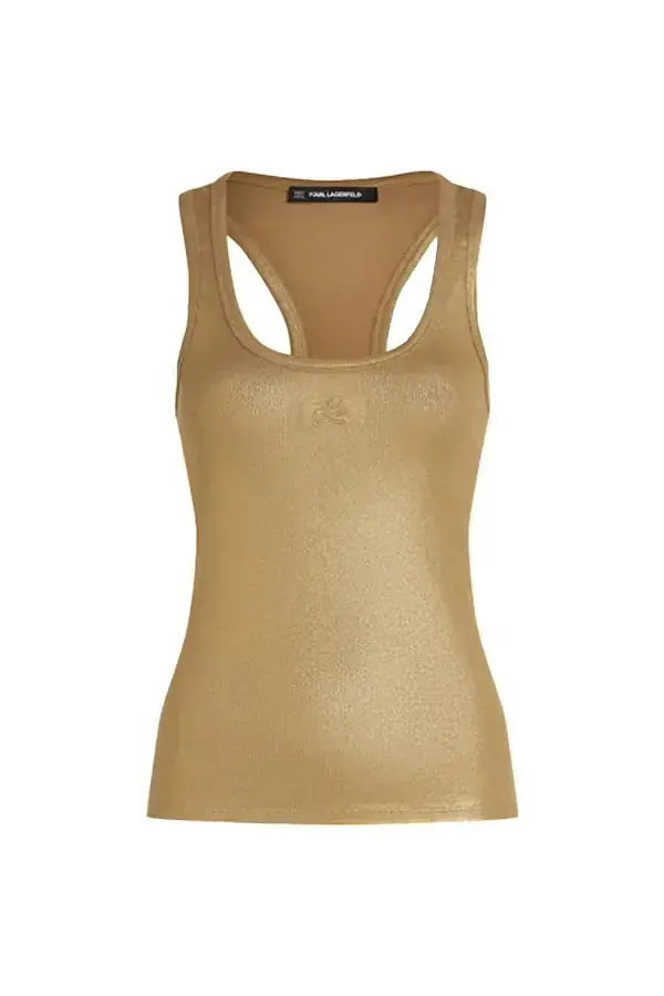 Coated Ribbed Tank Top