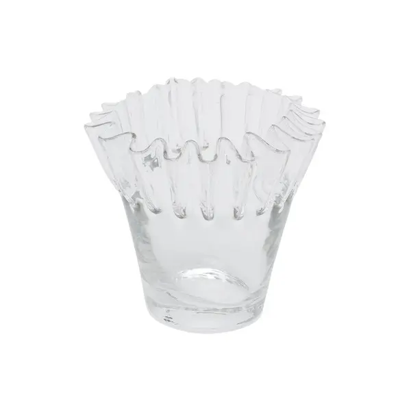 Plisse Vase S, Gala - Glass, 14 cm 