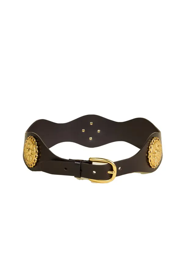 Sun Medal Leather Belt