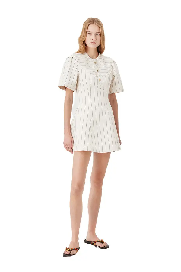 Fitted Short Shirt Dress with a Flared Skirt & Open Back