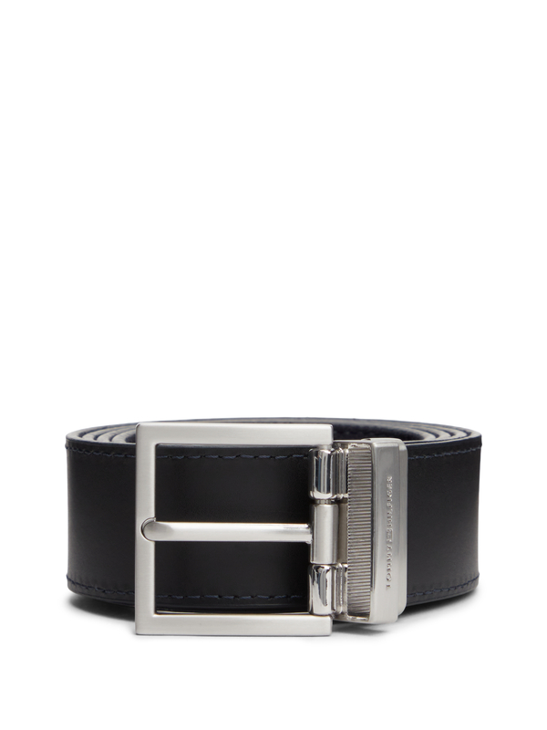 Reversible Square Buckle Leather Belt