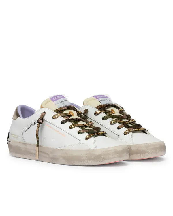 Distressed Sugar Plum Leather Sneakers
