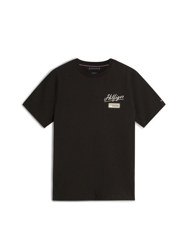 Textured Logo Crew Neck T-Shirt