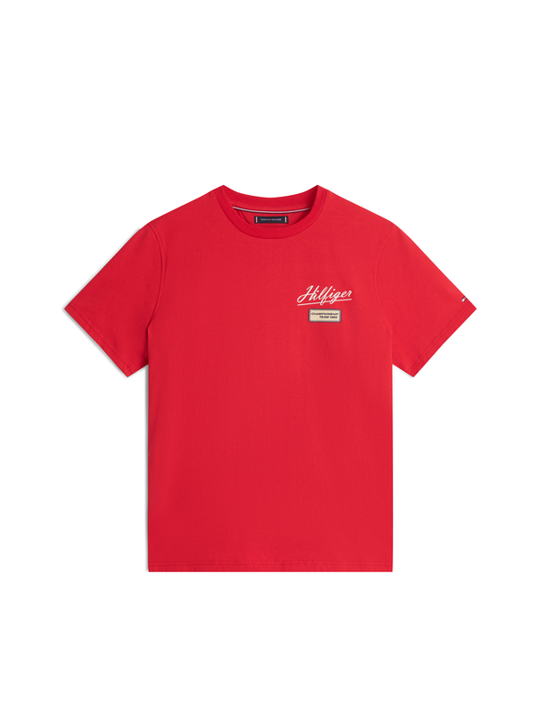 Textured Logo Crew Neck T-Shirt