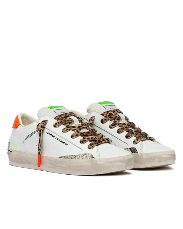 Distressed Tropic Juice Leather Sneakers