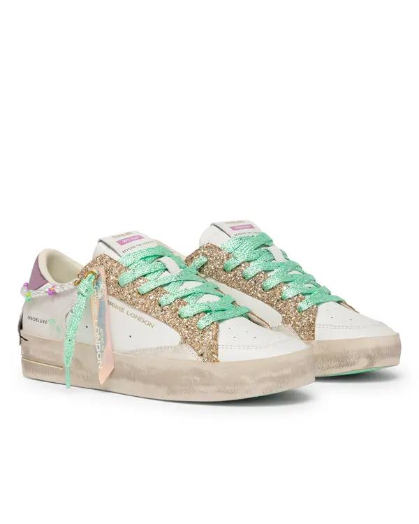 SK8 Deluxe Cotton Candy Sneakesr with Glitter