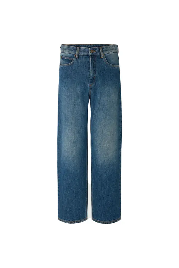 High-Waisted Relaxed Fit Straight-Leg Jeans
