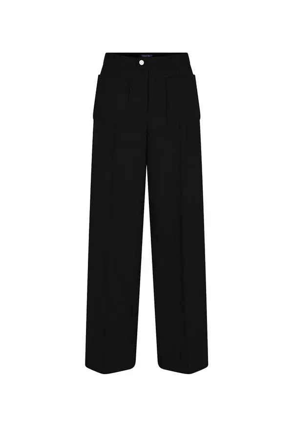 Slightly Flared Patch Pocket Tailored Trousers