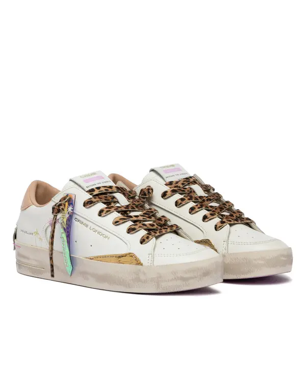 SK8 Deluxe Savage White Sneakers