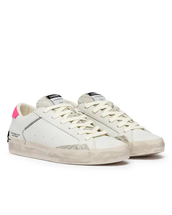 Distressed Electric Flamingo Sneakers