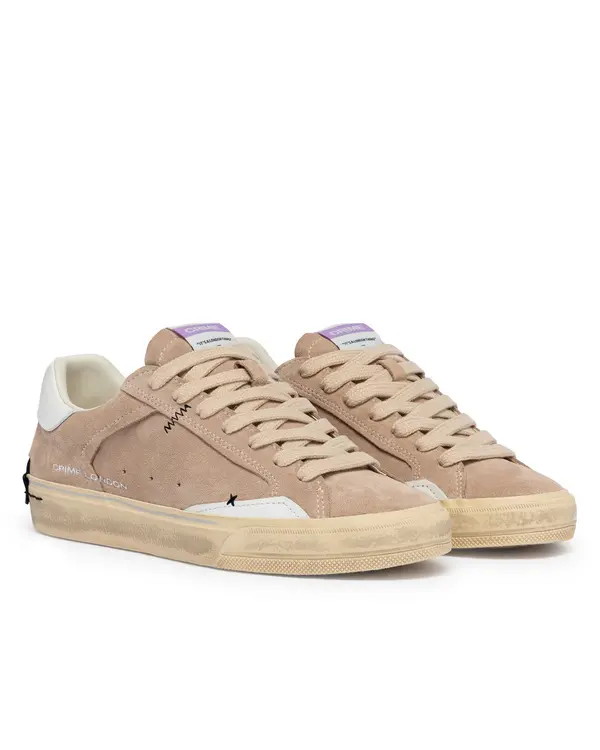 Deconstructed Nude Sunglow Suede Sneakers