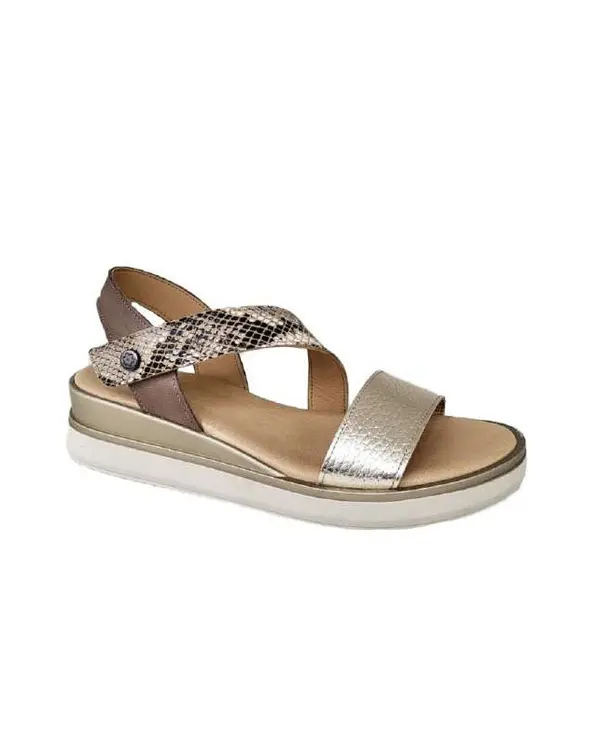 Shimmering Mixed-Metal Flatform Sandals