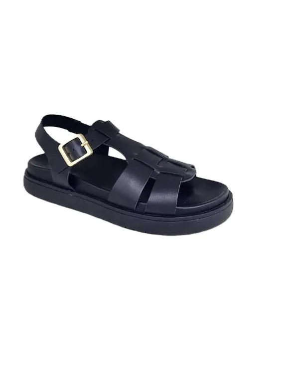 Leather Fisherman Platform Sandals